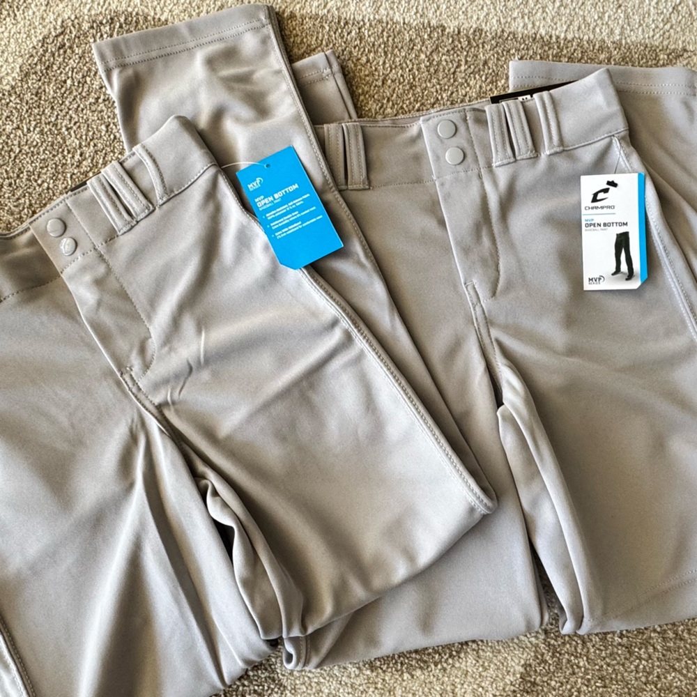 CHAMPRO Youth Baseball Pants -Medium (2 pairs)